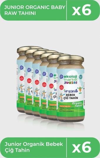 Ekoloji Market Organik Bebek Çiğ Tahin 230 Gr 6 Lı Paket Organic Baby Raw Tahini 230 Gr 6 Pack