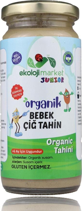 Ekoloji Market Organik Bebek Çiğ Tahin Glutensiz Taş Değirmende Çekilmiştir 230 Gr