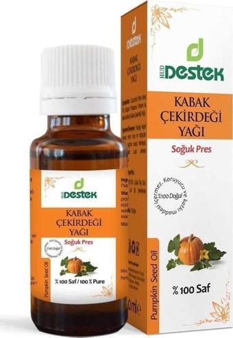 Destek Kabak Çekirdeği Yağı (Soğuk Pres) 20 Ml