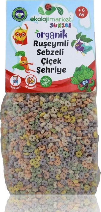 Ekoloji Market Organik Ruşeymli Sebzeli Bebek Makarnası Çiçek Şehriye 250 Gr ( Süt Ve Yumurta Içermez)