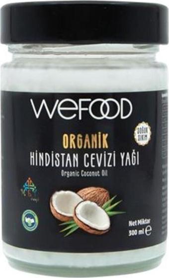 Wefood Organik Hindistan Cevizi Yağı 300 Ml 2'Li (Soğuk Sıkım)