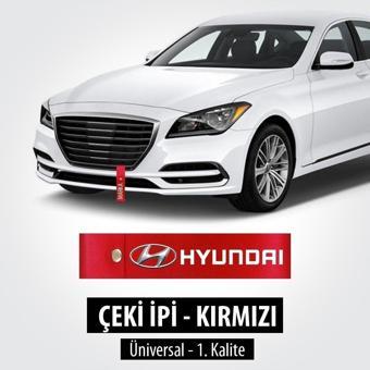 Nice Shop Hyundai Çeki Ipi Kırmızı Renkli Uv Baskılı Solma Atma Yapmaz Tampon Dili