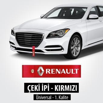 Nice Shop Renault Çeki Ipi Kırmızı Renkli Uv Baskılı Solma Atma Yapmaz Tampon Dili