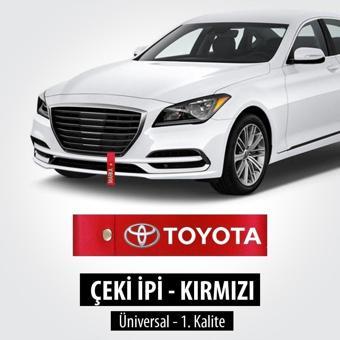 Nice Shop Toyota Çeki Ipi Kırmızı Renkli Uv Baskılı Solma Atma Yapmaz Tampon Dili