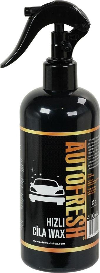 Auto Fresh Araç Seramik Etkili Hızlı Cila Oto Parlatıcı Koruyucu Carnauba Wax Sünger Hediyeli 410 ml