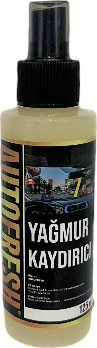 Auto Fresh Araç Yağmur Kaydırıcı Sprey Araba Cam Ve Dış Yan Ayna Su Itici 125 Ml