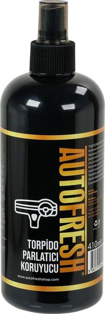 Auto Fresh Oto Torpido Araba Göğüslük Araç Konsol Bakımı Parlatıcı Ve Koruyucu 410 Ml Bez Hediyeli