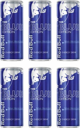 Red Bull Blue Edition Yaban Mersini Enerji İçeceği 250 ml x 6 Adet