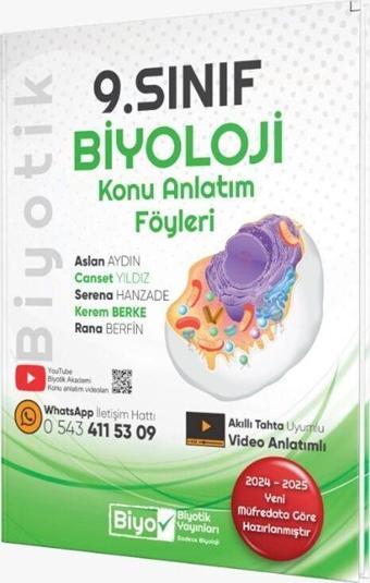 Biyotik 9. Sınıf Biyoloji Konu Anlatım Föyleri Biyotik Yayınları - Biyotik Yayınları