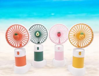 Sevimli Meyve Figürlü USB ve Şarjlı Masaüstü Vantilatörü Fan