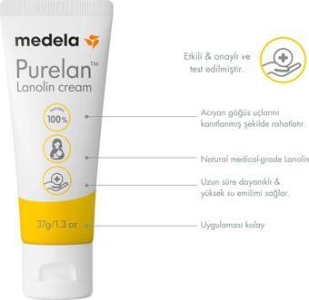 Purelan 7 Gram Lanolin Göğüs Ucu Kremi - Ağrıyan Göğüs Ucu ve Kuru Ciltler İçin Hızlı Rahatlık