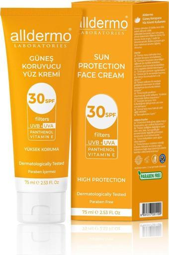 Alldermo Spf 30 Yüz Kremi 75 ml Tüp