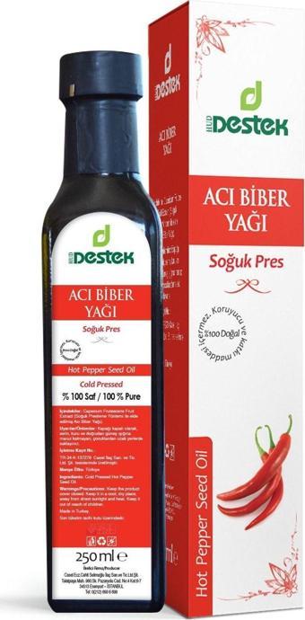 Destek Acı Biber Yağı (Soğuk Pres) 250 ml