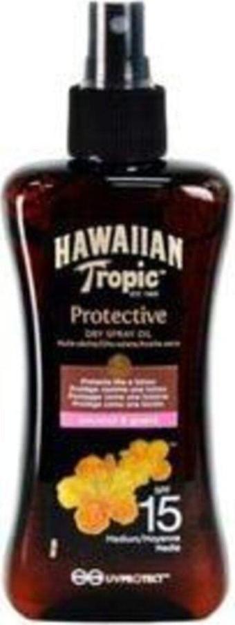 Hawaiian Tropic Güneş Yağı Hindistan Cevizi, Egzotik Tropikal Çiçekler Içeren Koruyucu Bronz Yağ Spf 15