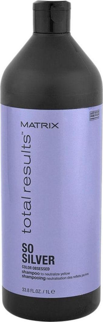 Matrix Total Results So Silver Gri Gümüş Ve Sarı Saçlar Için Renk Koruyucu Mor Şampuan 1000 Ml