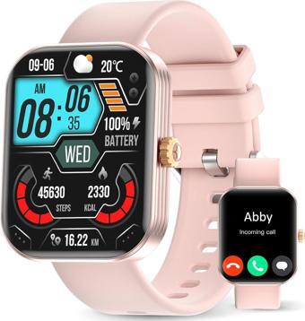 AMAZTIM Akıllı Saat, 2" HD Ultra Büyük Ekran, Kadınlar İçin - Pembe