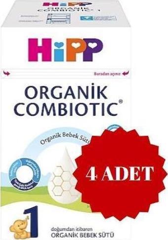 Hipp Organik Combiotic Bebek Sütü 1 Numara 800 gr 4 Adet