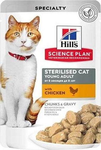 Hill's Science Plan Sterilised Tavuklu Pouch Kısırlaştırılmış Kedi Konservesi 12 Adet 85 Gr