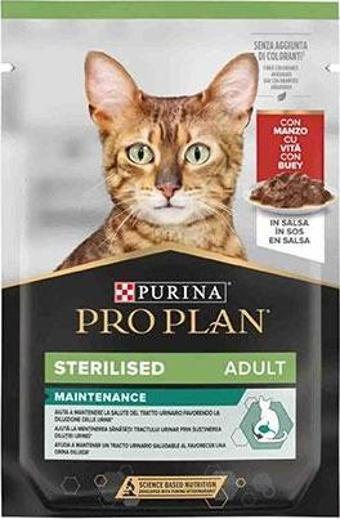 Pro Plan Sterilised Pouch Sığır Etli Kısırlaştırılmış Kedi Konservesi 6 Adet 85 Gr