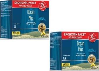 Ocean Plus Omega3 1200 Mg 100 Soft Jel Kapsül Ekonomik Paket - 2 Adet