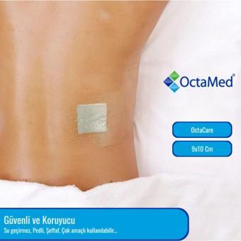 Medikaltec Su Geçirmez Şeffaf Pu Film Yara Örtüsü DÖVME ÖRTÜSÜ Octamed 9CMX10CM (10 LU PAKET)