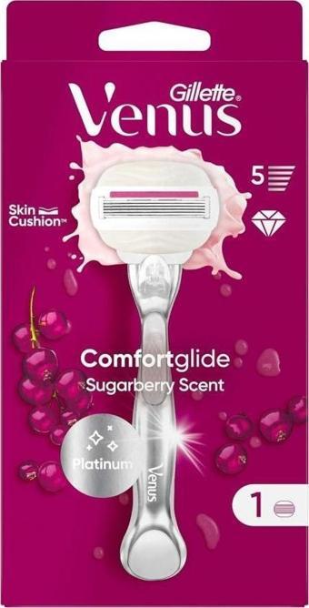 Gillette Venus Comfort Glide Sugarberry Tıraş Makinesi +1 Adet Başlık