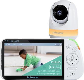 Babysense 5.5 Inc 1080p Full HD Bölünmüş Ekranlı Bebek Monitörü