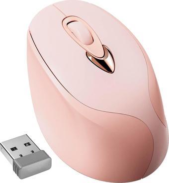 Gamextrem 2.4G USB Şarj Edilebilir Kablosuz Mouse, Sessiz Tıklama - Pembe 