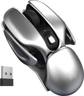 Gamextrem Şarj Edilebilir Ergonomik Sessiz Mouse 2.4G USB Alıcı Mekanik Stili