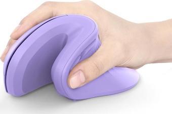 Seenda Ergonomik Kablosuz Dikey Mouse, Bluetooth 4.0+USB - Mor