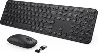 Seenda Kablosuz Klavye ve Mouse, USB ve Type-C - Siyah