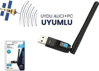 Concord W-7 300mbps Usb Antenli Uydu Alıcılı+ Pc Wifi Kablosuz Alıcı Adaptör Mtk7601 Chipset Wlan