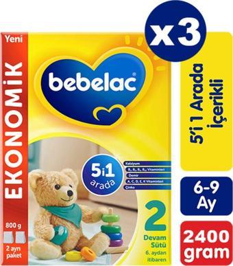 Bebelac 2 Devam Sütü 800 gr X 3 Adet