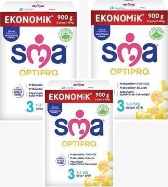 SMA Optipro 3 Probiyotik Devam Sütü 3lü 900 gr