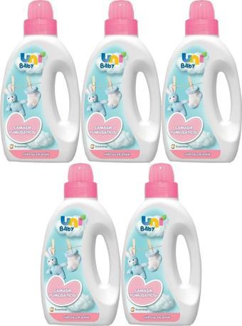 Uni Baby Çamaşır Yumuşatıcı 1500ml Hassas Ciltler Için/hipoalerjenik (pembe) (5 Li Set)