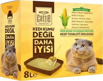 Cattie Süper Topaklanan Mısır Koçanı Kedi Tuvaleti Dolgusu 8LT