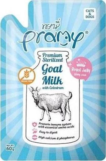 Pramy Yavru Kedi ve Köpekler İçin Kolostrum ve Arı Sütlü Sterilize Keçi Sütü 60 Gr