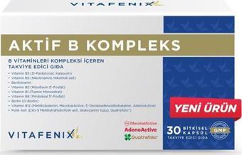 Vitafenix Aktif B Kompleks İçeren Takviye Edici Gıda 40 Kapsül