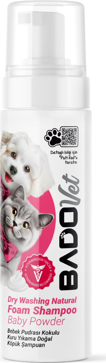 Bado Bebek Pudrası Kokulu Kedi ve Köpek Şampuanı 400 ML