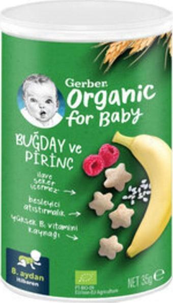 Gerber Organik Pirinçli Buğdaylı Muzlu Bebek Atıştırmalığı 35g