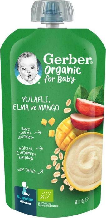 Gerber Organik Yulaflı Elma Ve Mango Püresi 110g