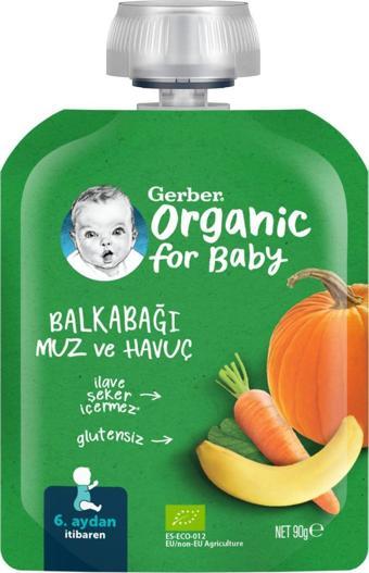 Gerber Organik muzlu Ve Havuçlu Balkabağı Püresi 90g