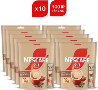 NESCAFE 2si1 ARADA SÜTLÜ KÖPÜKLÜ 10(10x10g) 