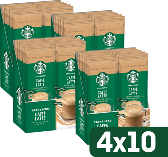 Starbucks Caffè Latte Premium Kahve Karışımı 4 x 10'lu Paket (10x18g)