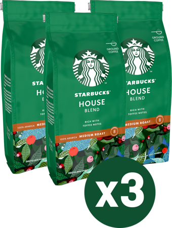 Starbucks House Blend Öğütülmüş Kahve 3x200g