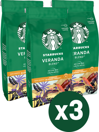 Starbucks Veranda Blend Öğütülmüş Kahve 3x200g