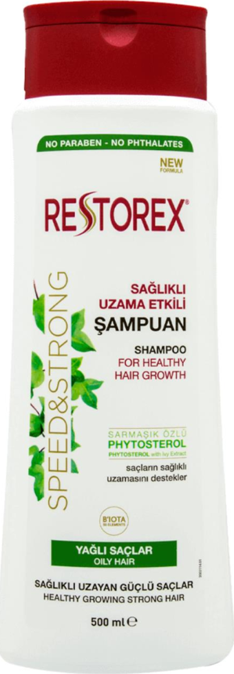 Restorex Şampuan 500 ml Yağlı Saçlar Sağlıklı Uzama Etkili