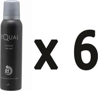 6 Adet Equal Sense Deodorant 150 Ml Erkek