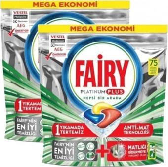 Fairy Platinum Plus Bulaşık Makinesi Tableti 75 Li X 2 Adet