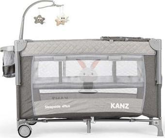 Kanz Sleepside Plus Anne Yanı Park Yatak Ve Oyun Parkı Gri